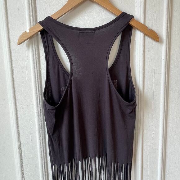 Y2K 1234 Fringe RAMONES Deconstructed Band Tee Racer Back 2012 Tank Top PUNK - Picture 9 of 10